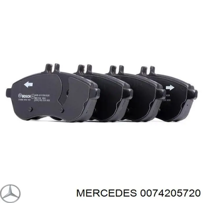 0074205720 Mercedes колодки тормозные передние дисковые
