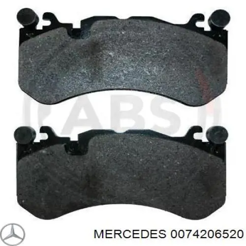 Колодки Mercedes 0074206520 цена, от 489.86 USD