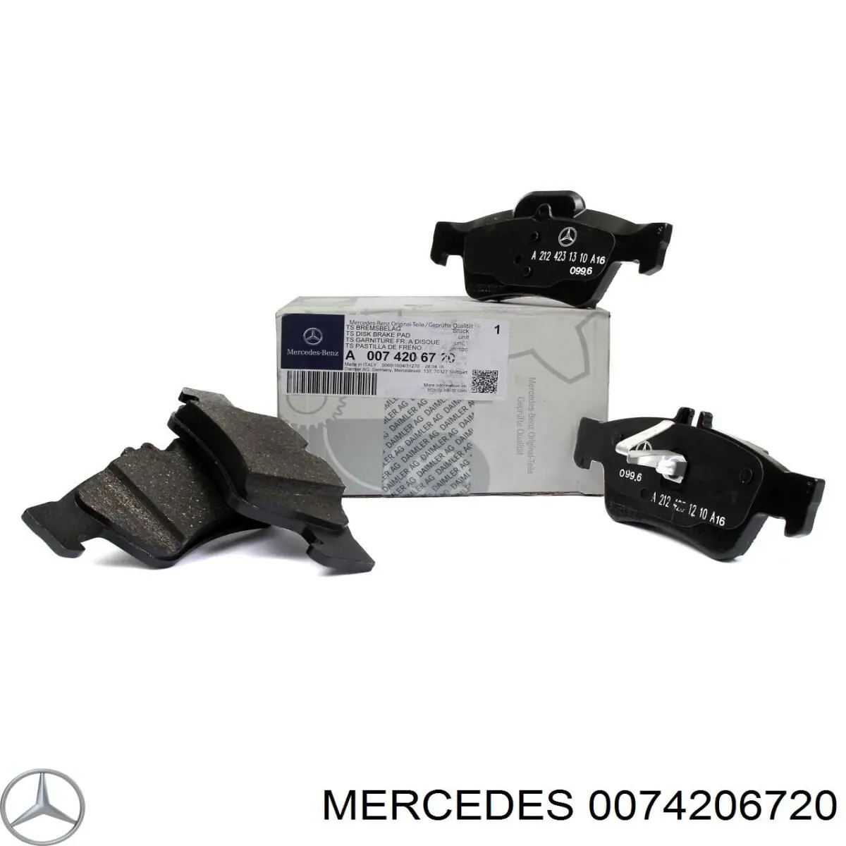 Купить 0074206720 Mercedes Колодки тормозные задние, дисковые