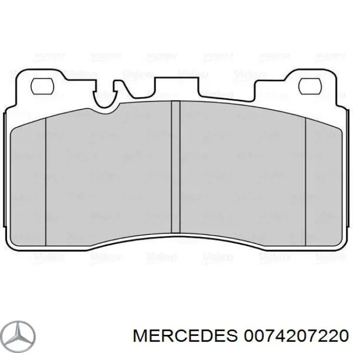 0074207220 Mercedes колодки тормозные задние дисковые