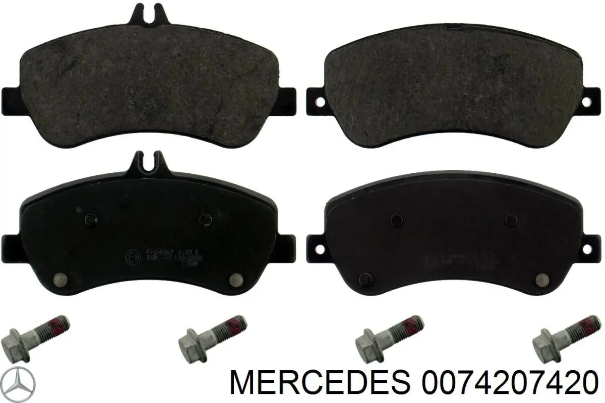 0074207420 Mercedes колодки тормозные передние дисковые