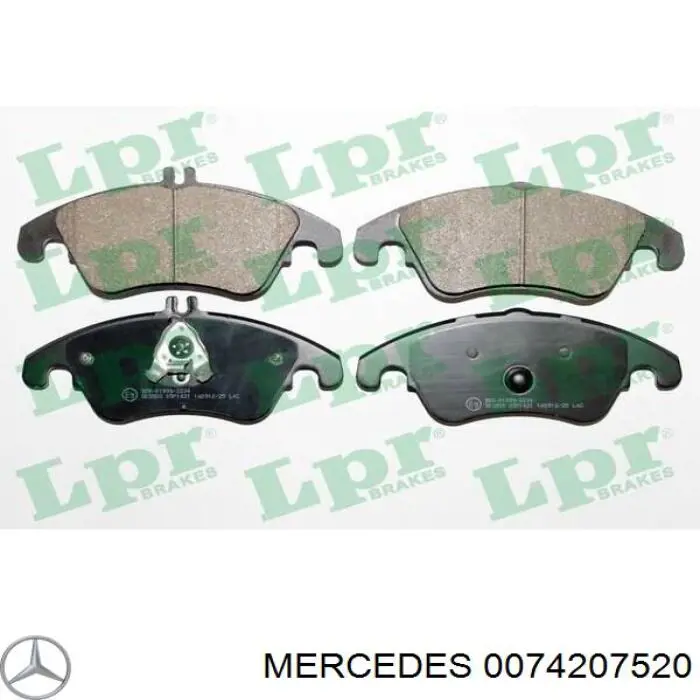 0074207520 Mercedes колодки тормозные передние дисковые