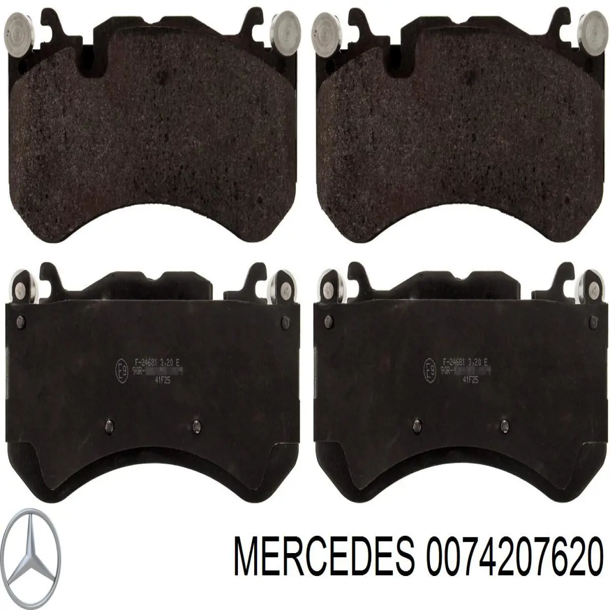 0074207620 Mercedes колодки тормозные передние дисковые