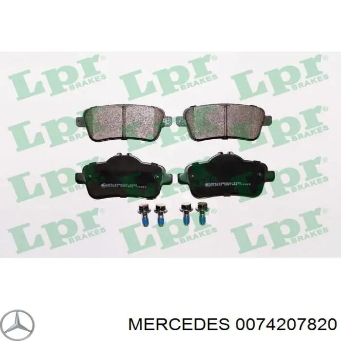 Купить 0074207820 Mercedes Колодки тормозные задние, дисковые