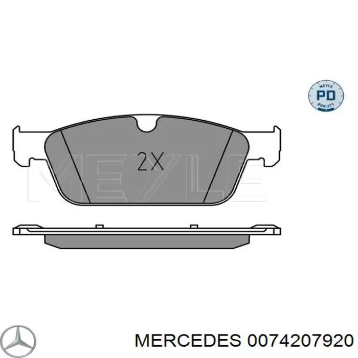 0074207920 Mercedes Колодки передние