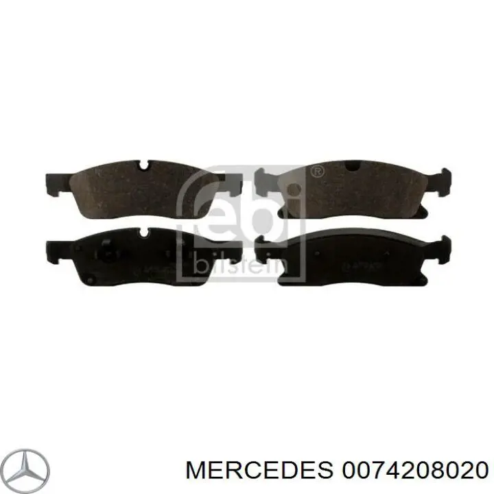 Передние тормозные колодки 0074208020 Mercedes
