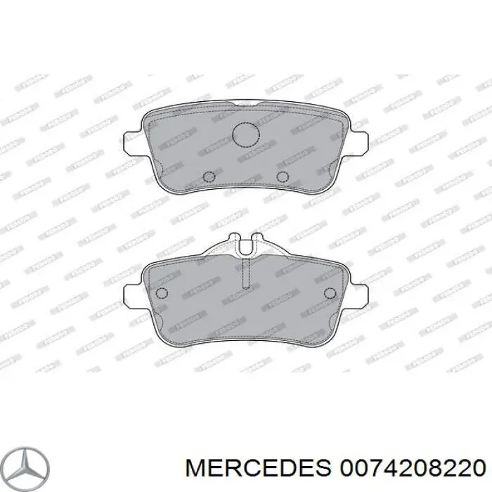 Купить 0074208220 Mercedes Колодки тормозные задние, дисковые