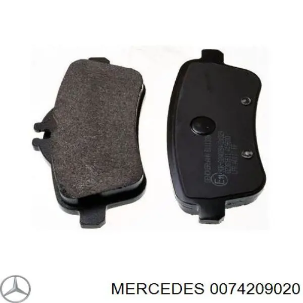 Купить 0074209020 Mercedes Колодки тормозные задние, дисковые