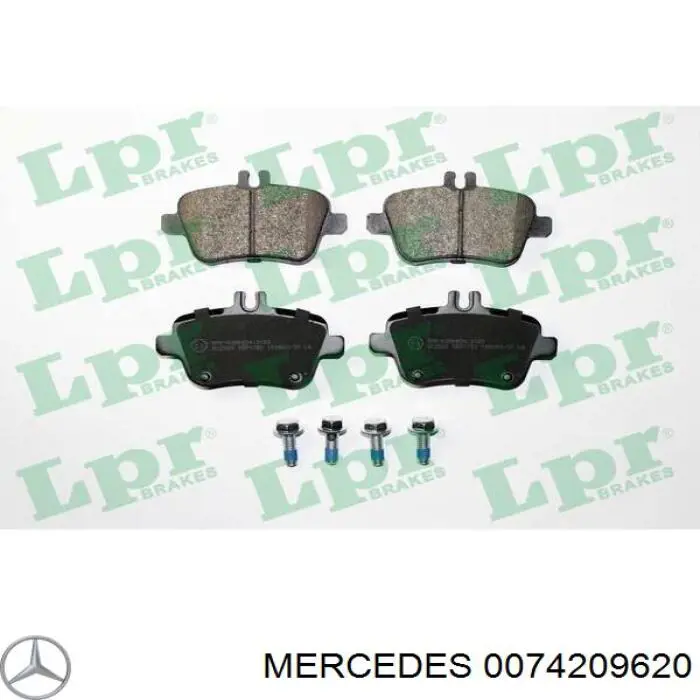 Задние тормозные колодки 0074209620 Mercedes