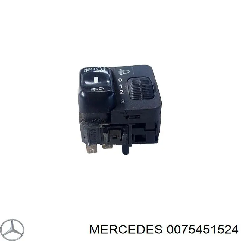 Кнопка (регулятор) корректора фар Mercedes 0075451524 цена, от 21.77 USD