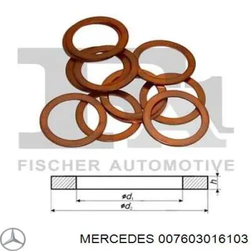 Прокладка пробки поддона двигателя 007603016103 Mercedes