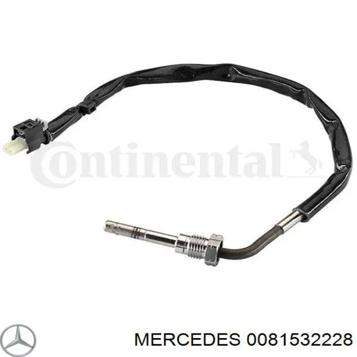 0081532228 Mercedes sensor de temperatura dos gases de escape (ge, antes de turbina)