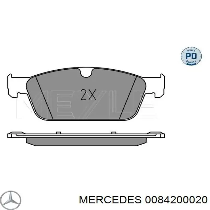 Колодки Mercedes 0084200020 цена, от 88.02 USD