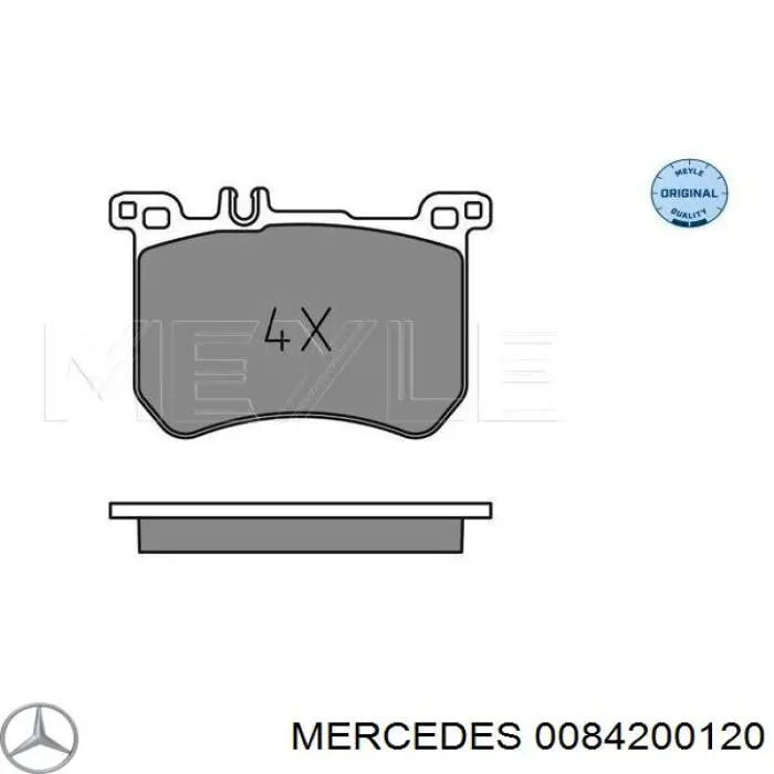 0084200120 Mercedes Колодки передние