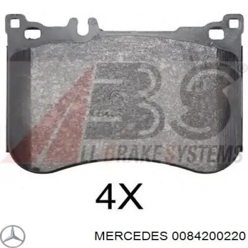Тормозные колодки Mercedes 0084200220