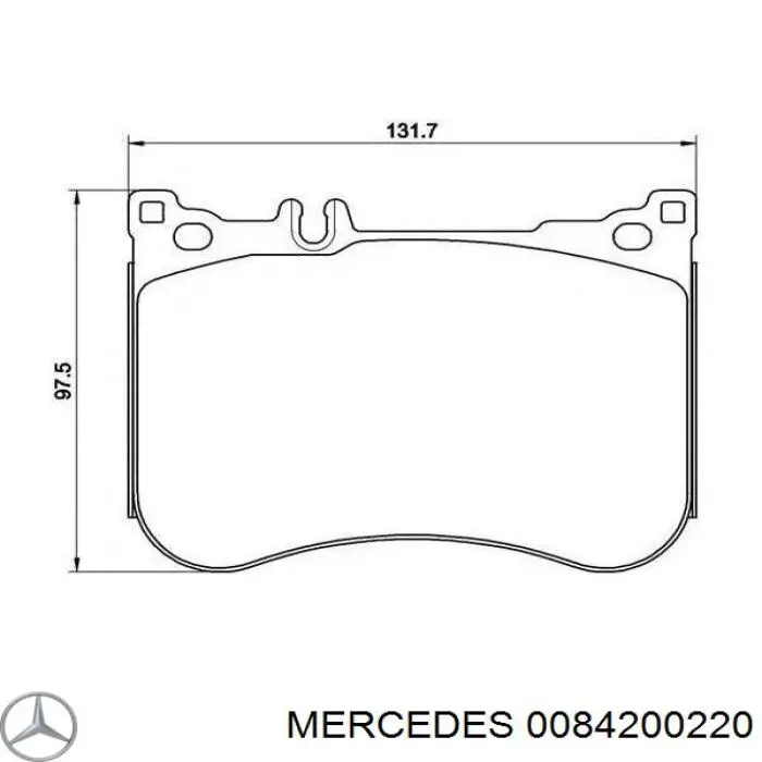 0084200220 Mercedes Колодки передние