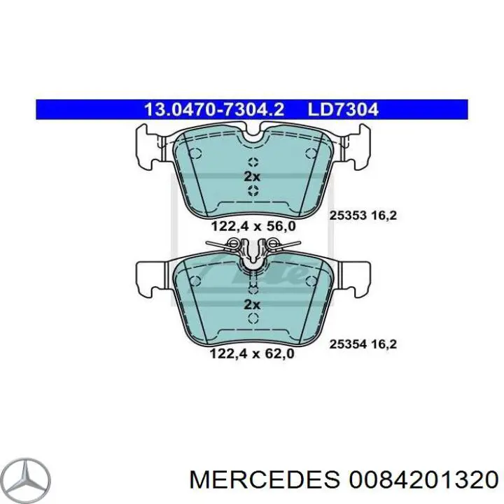 Колодки дисковые  Mercedes 0084201320 цена, от 51.83 USD