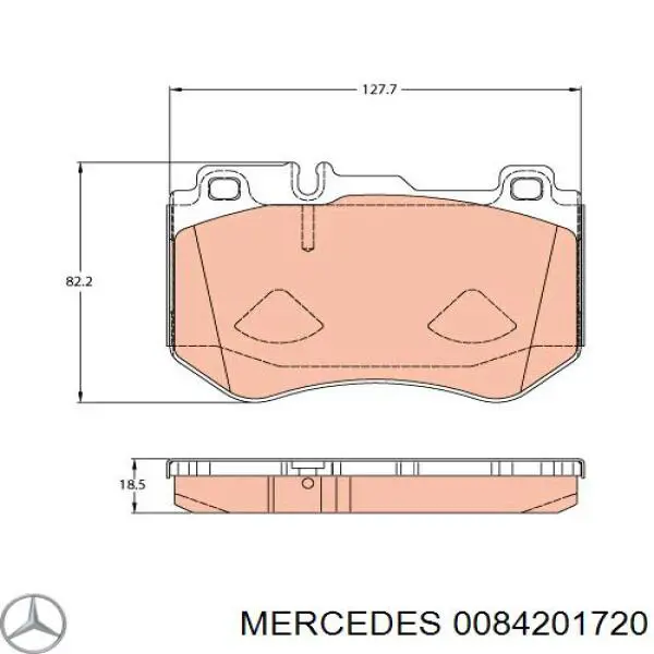 Купить 0084201720 Mercedes Колодки тормозные