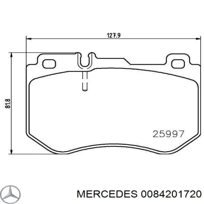 Тормозные колодки Mercedes 0084201720
