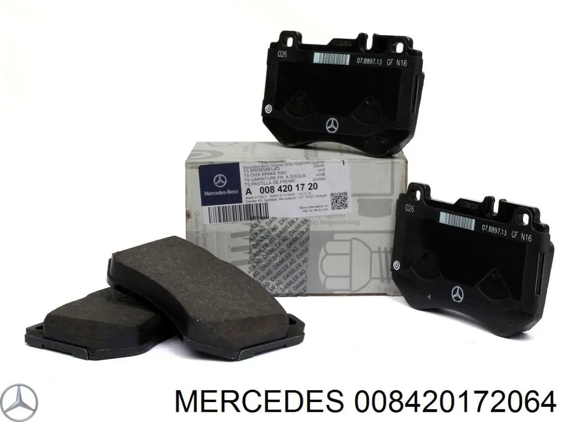 008420172064 Mercedes sapatas do freio dianteiras de disco