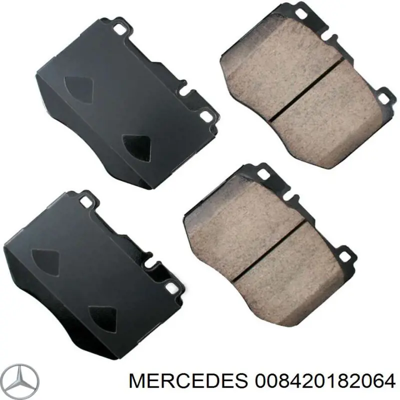 008420182064 Mercedes sapatas do freio dianteiras de disco