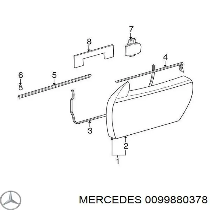 Пистон (клип) крепления молдинга двери Mercedes A0099880278 цена, от 0.57 USD