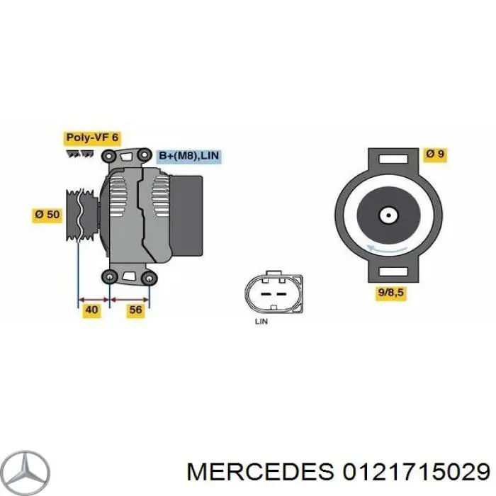 Купить 0121715029 Mercedes Генератор
