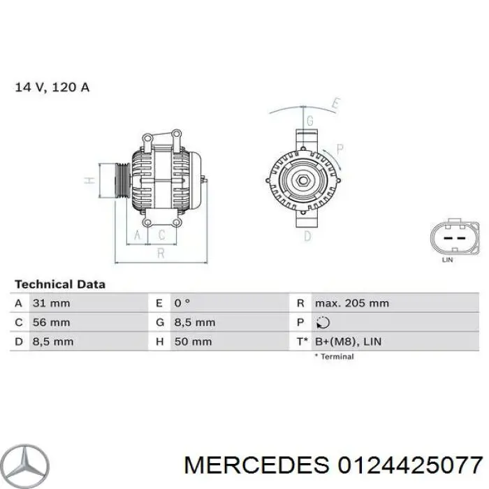 Купить 0141542702 Mercedes Генератор
