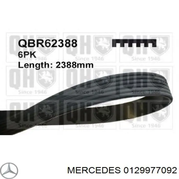 Купить 0129977092 Mercedes Ремень генератора