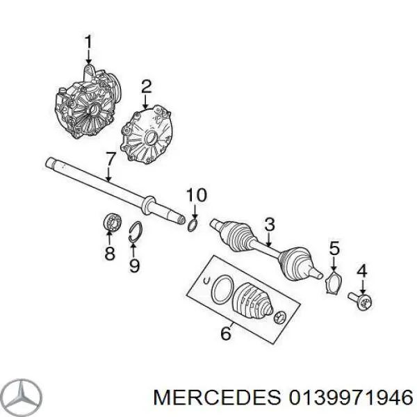 Сальник редуктора переднего моста 0139971946 Mercedes