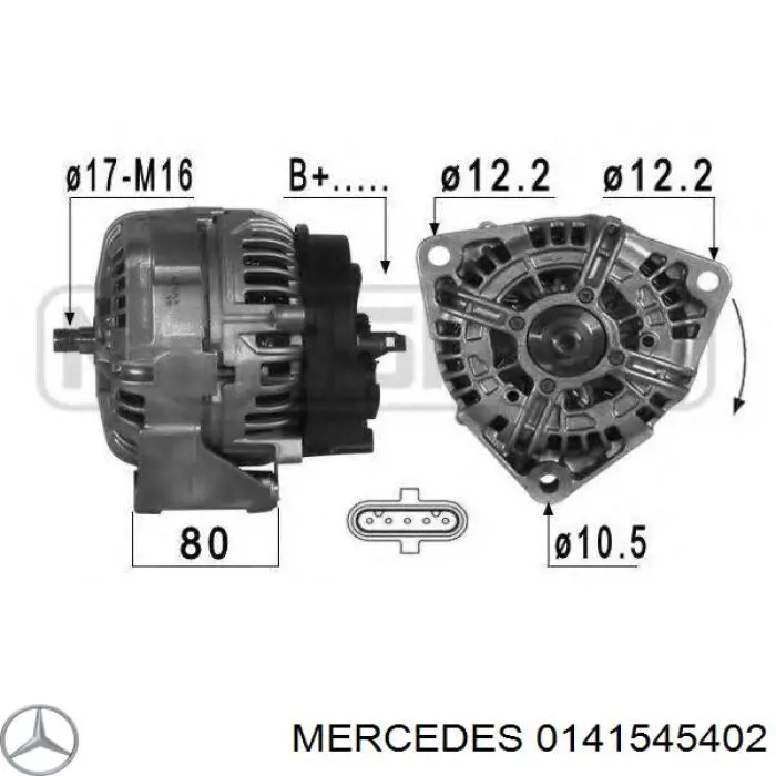 0141545402 Mercedes генератор