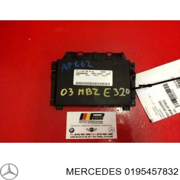 0195457832 Mercedes módulo de direção (centralina eletrônica da Caixa Automática de Mudança eletrônica)