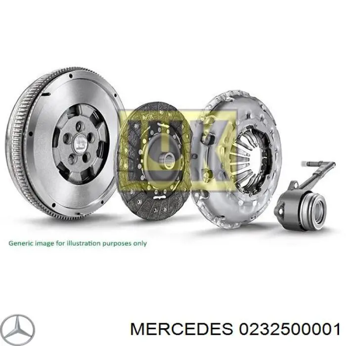 Комплект сцепления (3 части) Mercedes 0232500001 цена, от 255.82 USD