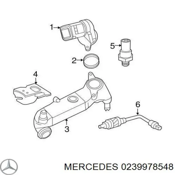 Купить 239978548 Mercedes Прокладка шланга подачи масла к турбине