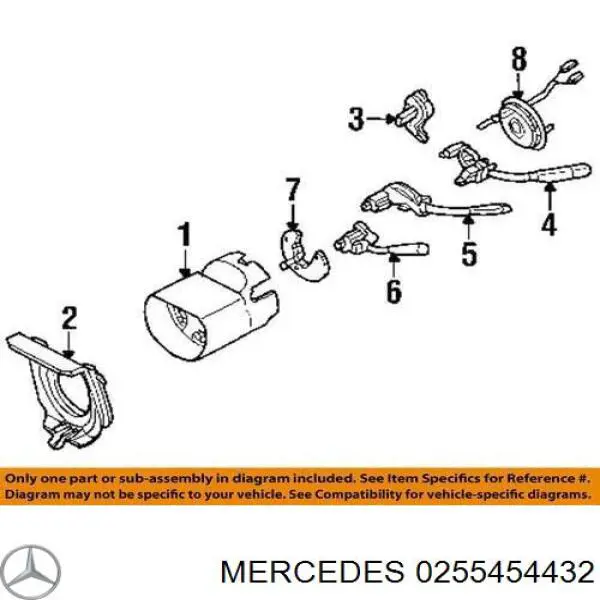 0255454432 Mercedes ЭБУ рулевого колеса