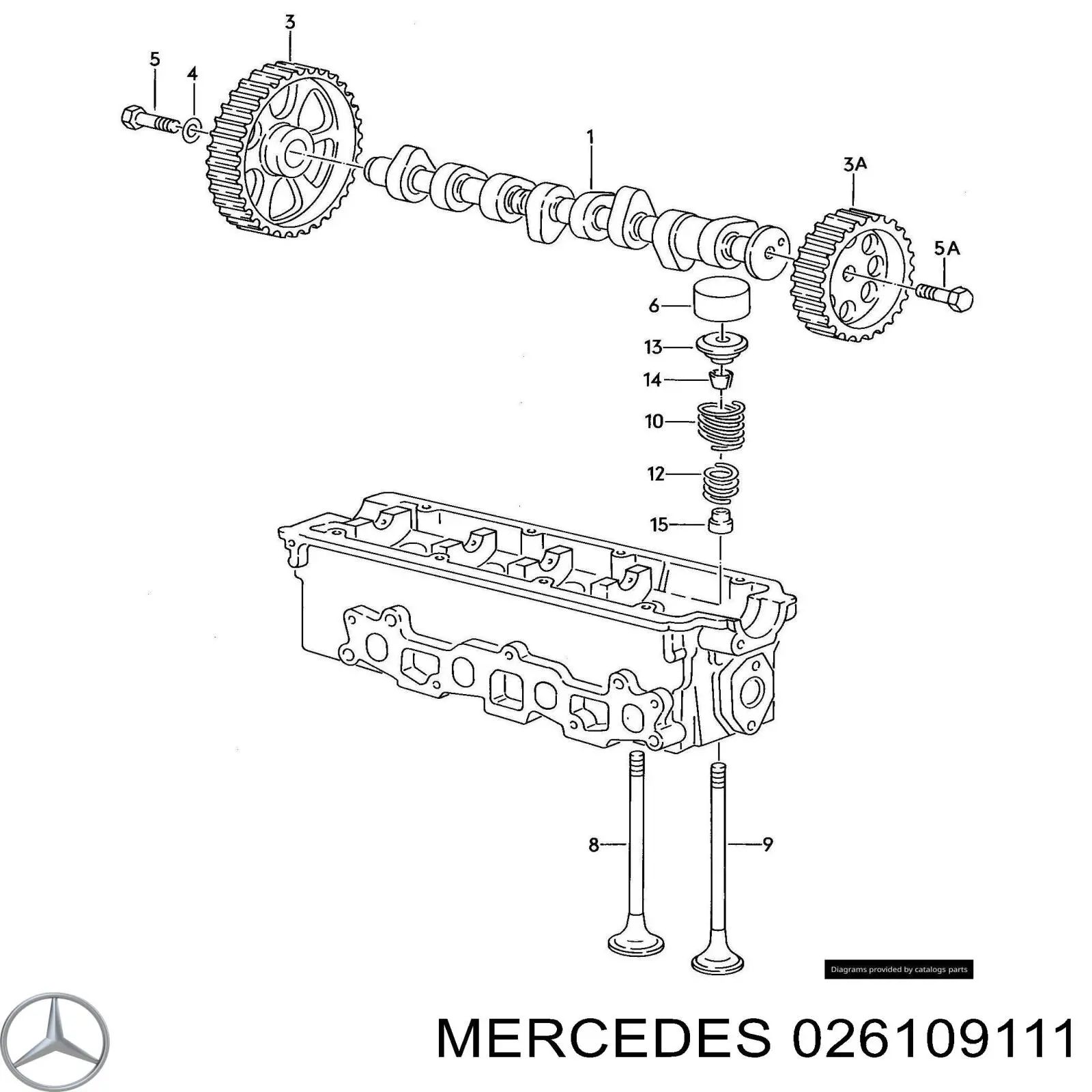 Шестерня распредвала 026109111 Mercedes