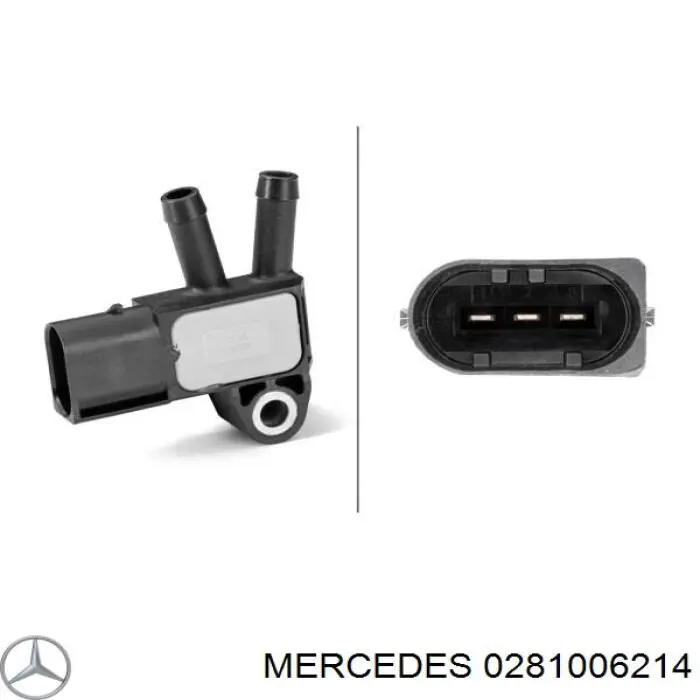 Купить 0281006214 Mercedes Датчик давления выхлопных газов
