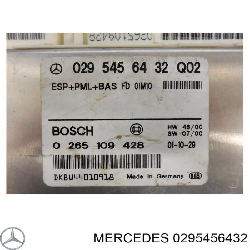 A0295456432 Mercedes 