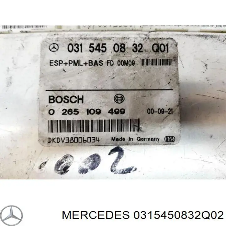 Блок управления ESP 0315450832Q02 Mercedes