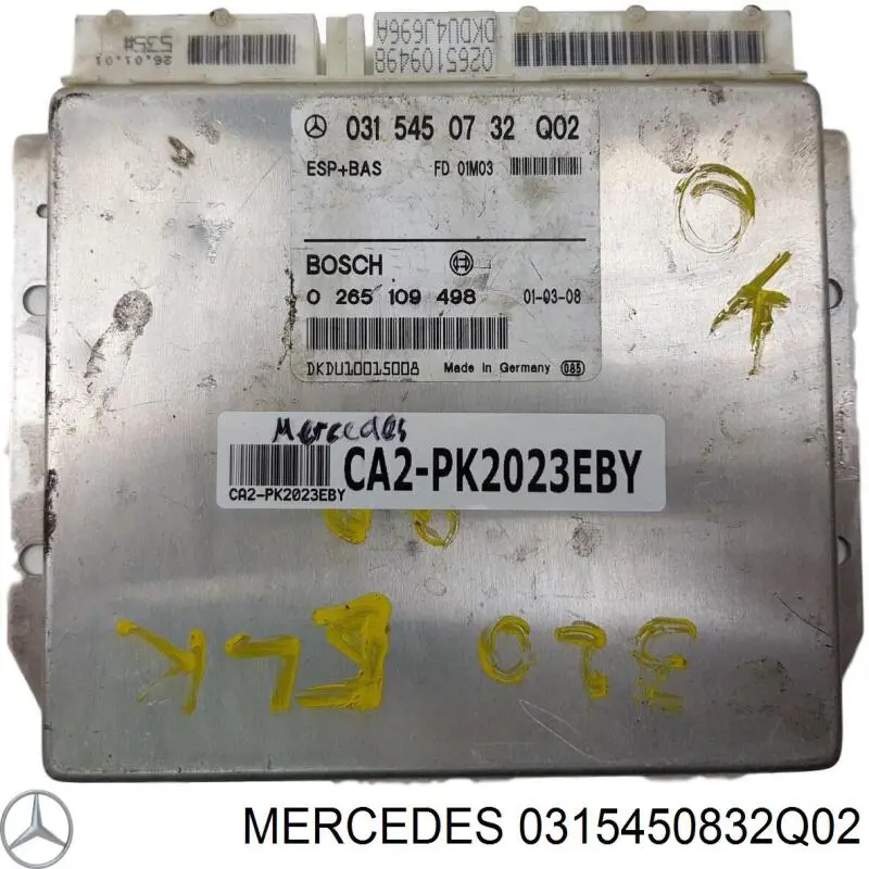 Блок управления ESP Mercedes 0315450832Q02 цена, от 11.51 USD