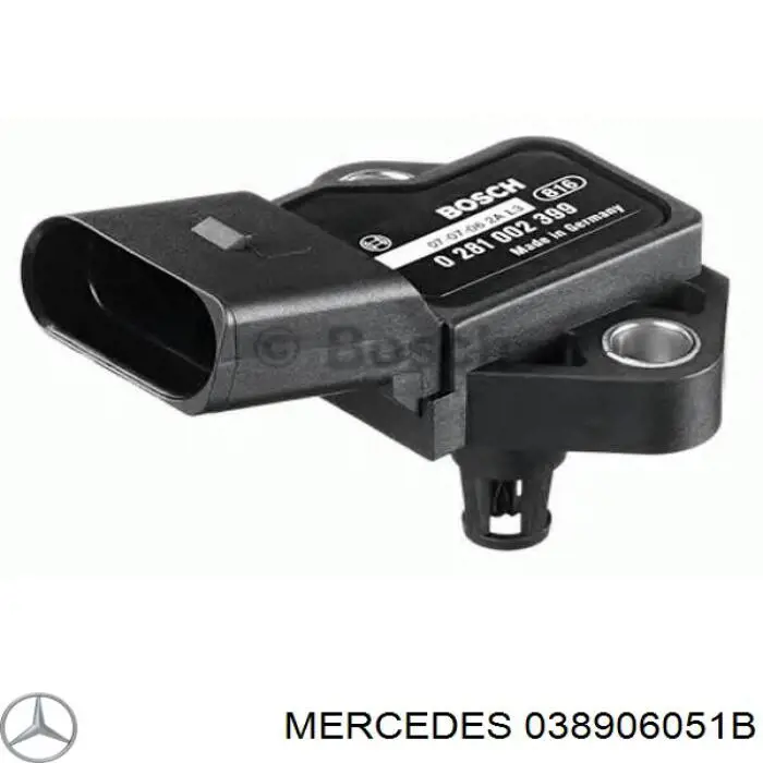 Купить 038906051B Mercedes Датчик нагнетания воздуха в турбину