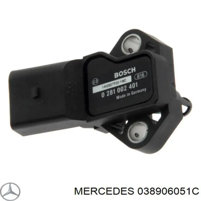 Датчик давления наддува Mercedes 038906051C