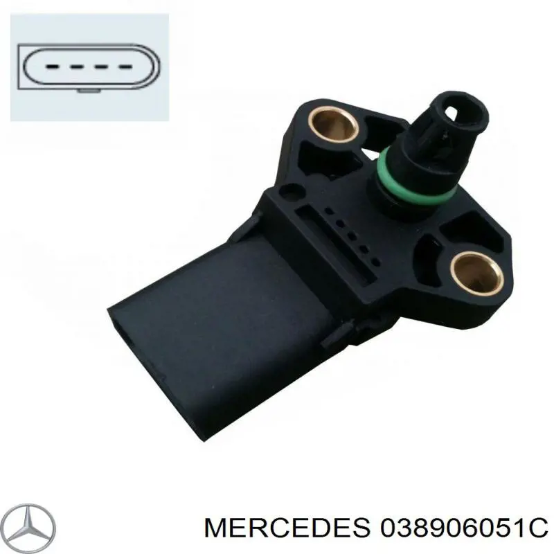 Датчик давления наддува 038906051C Mercedes
