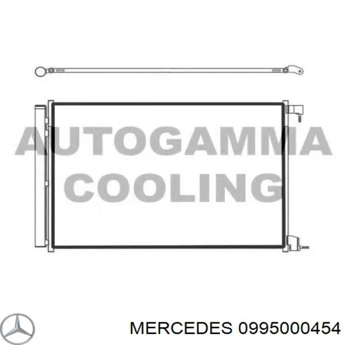 Радиатор кондиционера 0995000454 Mercedes