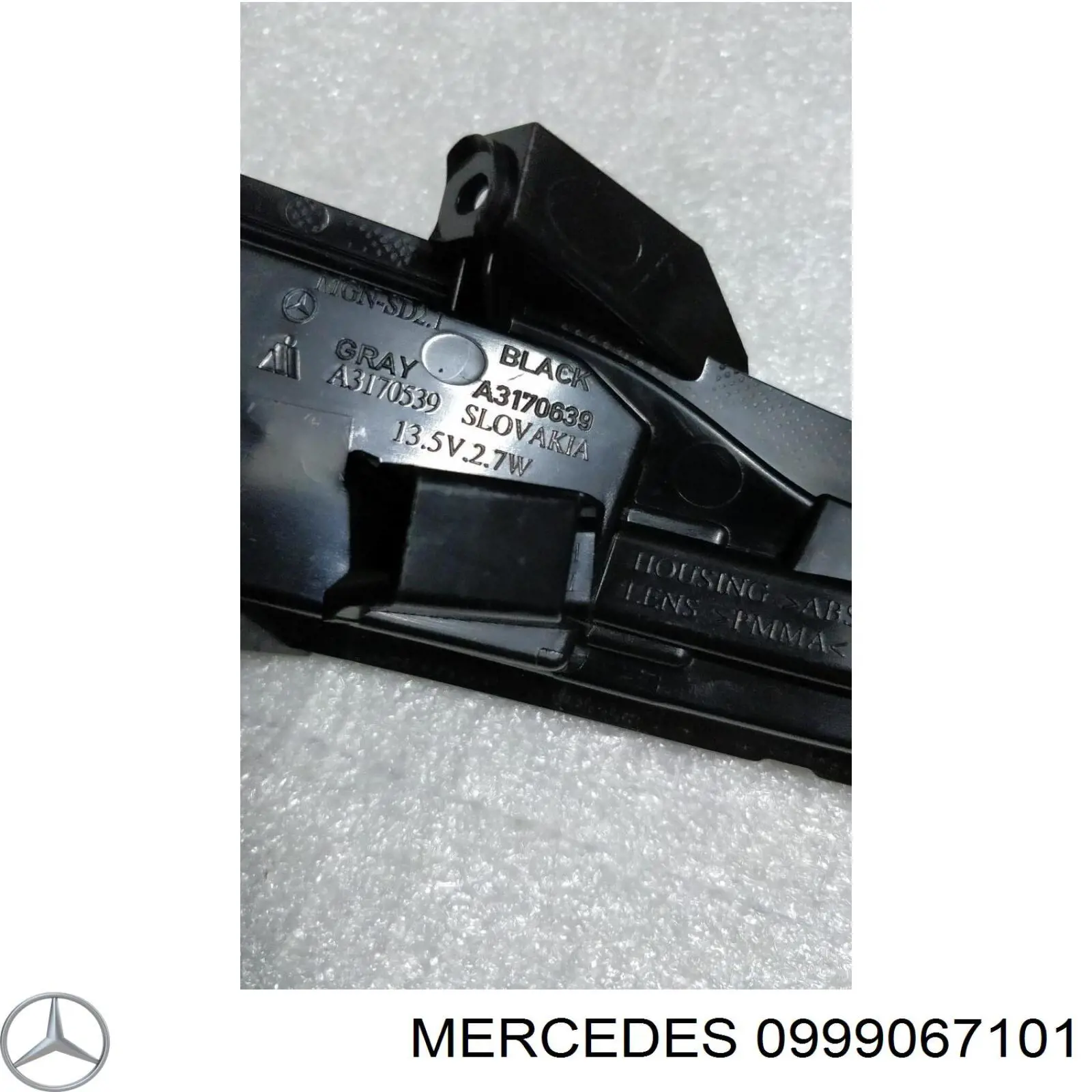 Pisca-pisca de espelho esquerdo 0999067101 Mercedes