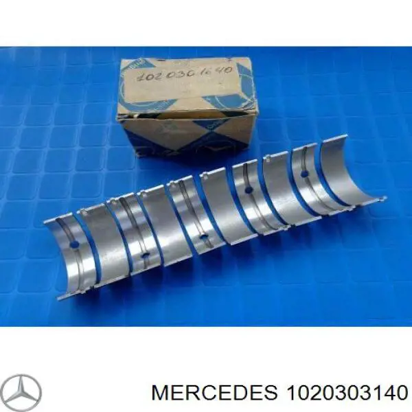 1020303140 Mercedes вкладыши коленвала коренные, комплект, 1-й ремонт (+0,25)