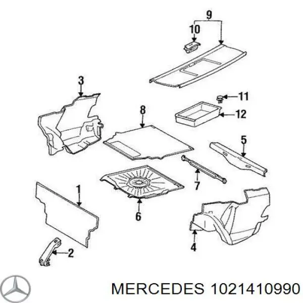 1021410990 Mercedes патрубок воздушный, расходомера воздуха
