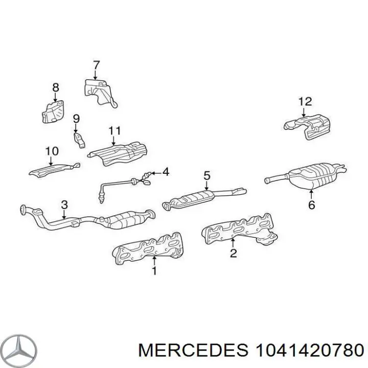 1041420780 Mercedes прокладка коллектора