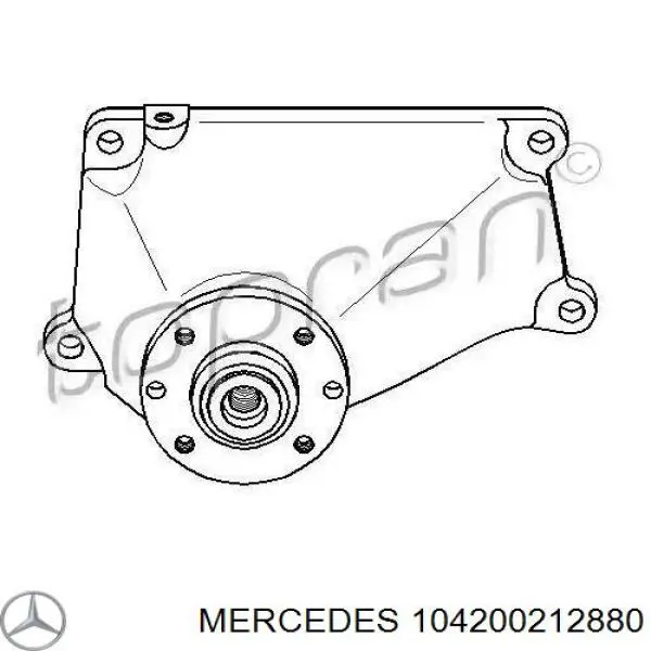 104200212880 Mercedes consola de acoplamento viscoso do sistema de esfriamento de suporte