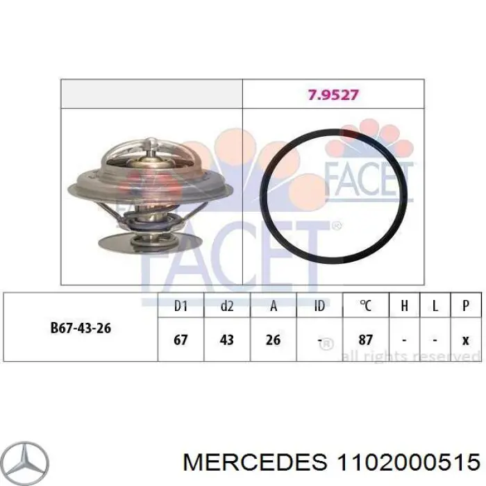 Термостат 1102000515 Mercedes